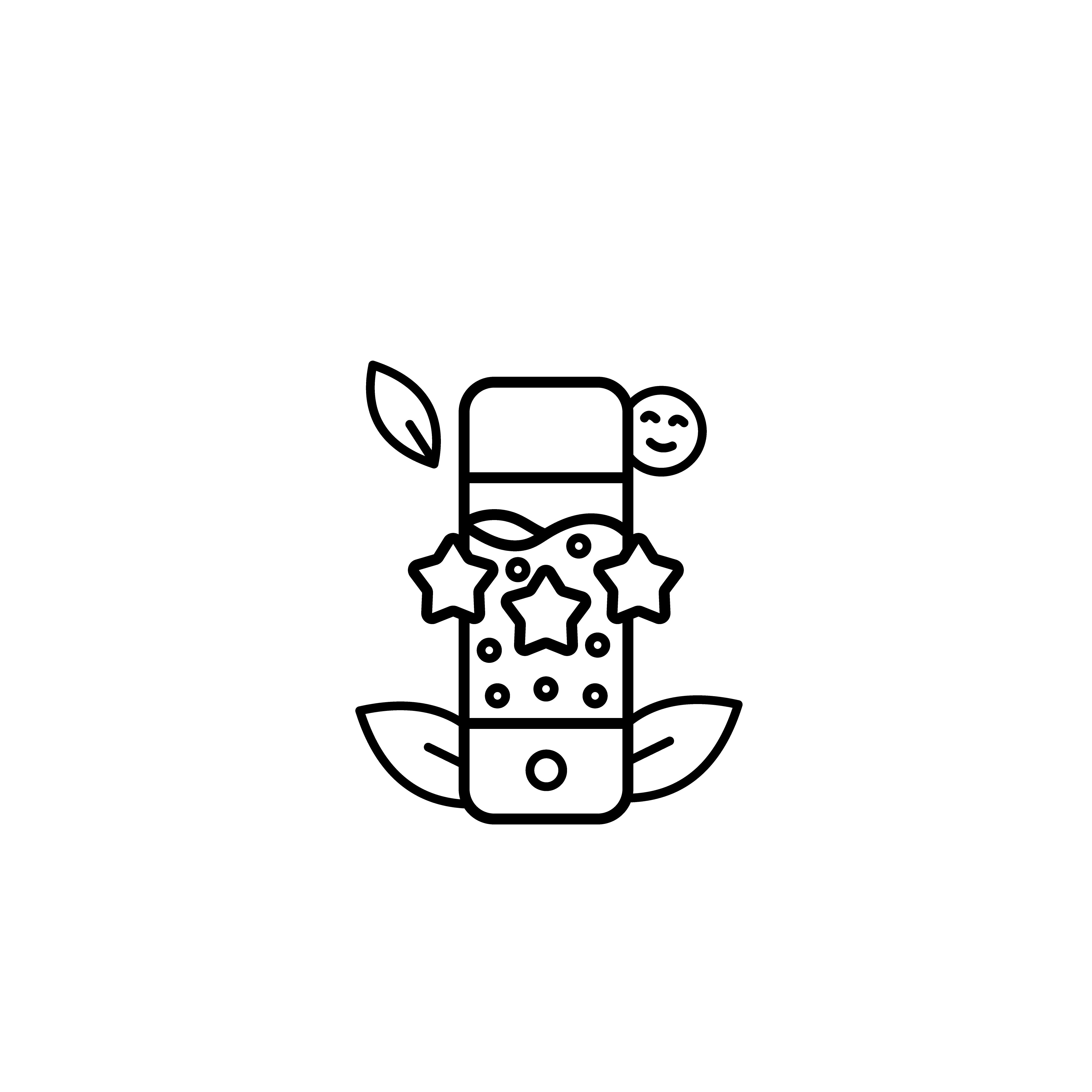 Doodle showing step 3: press the pressure valve and enjoy drinking from the KLAR hydrogen water bottle.